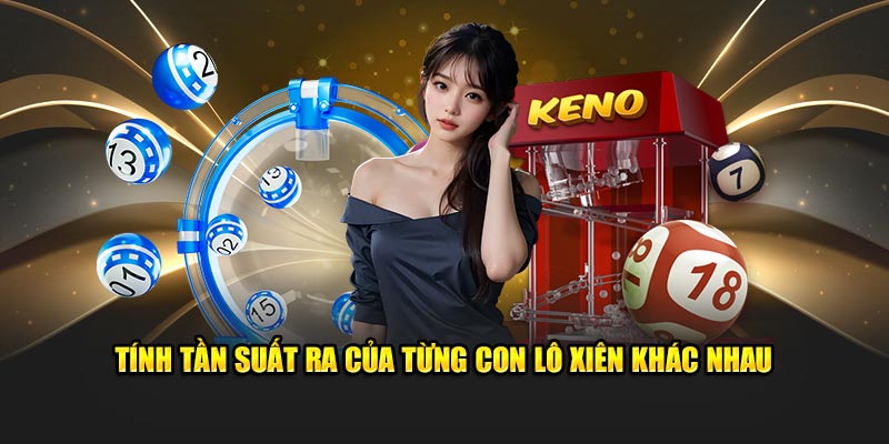 Tính tần suất ra của từng con lô xiên khác nhau 